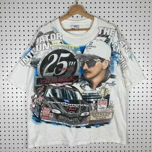 Dale Earnhardt T Shirt XL 25th Intimidator Nascar AOP Vtg 90s Distressed Graphic
